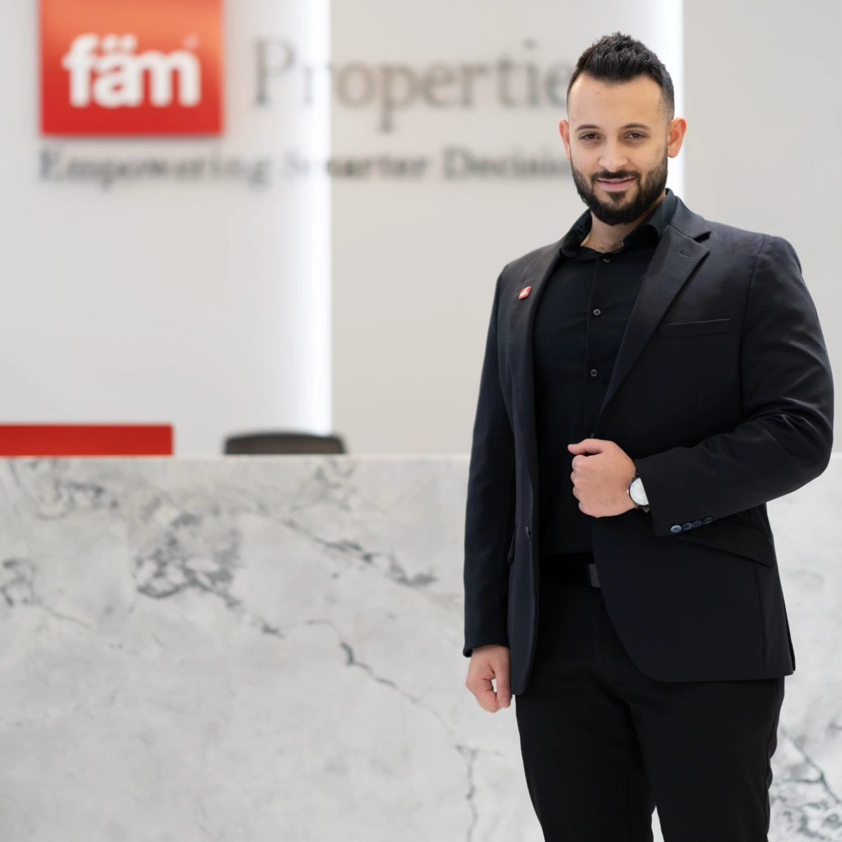 Mo Daas at the fäm Properties office in Dubai