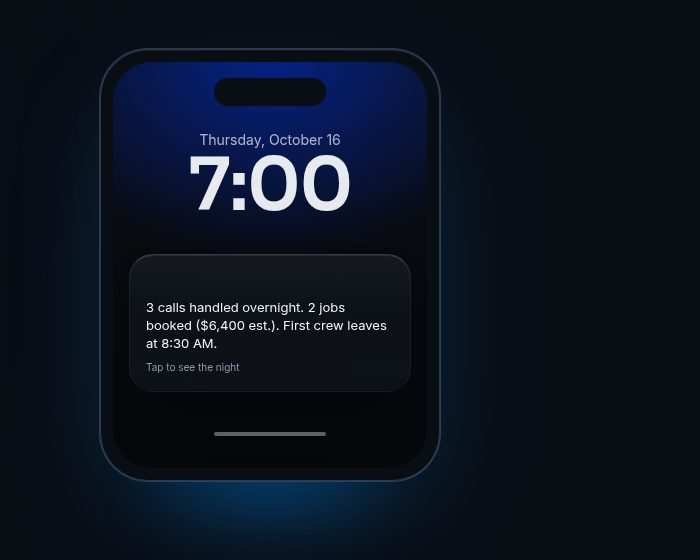 The 7:00 AM briefing on a phone lock screen